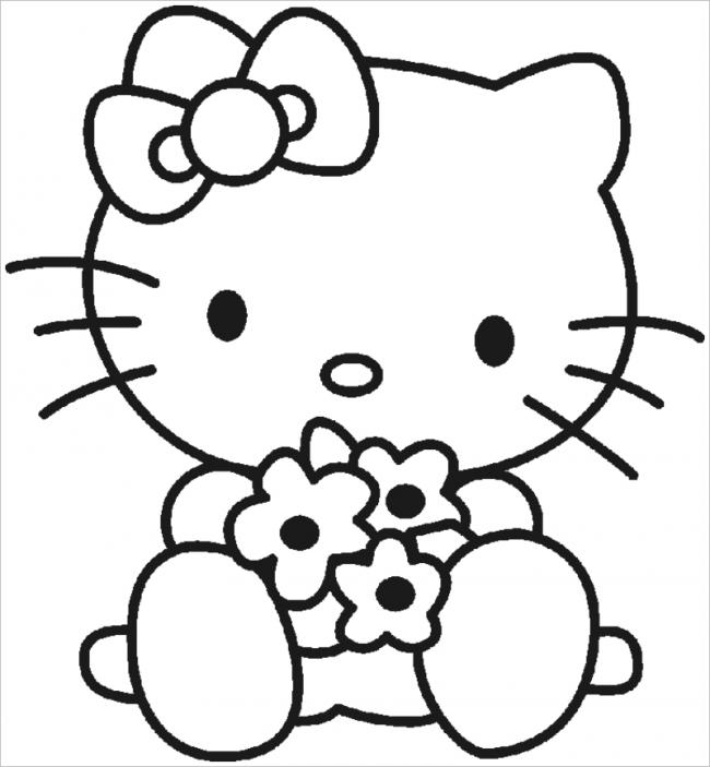 12+ tranh tô màu Hello Kitty mẹ in ngay để tặng bé yêu