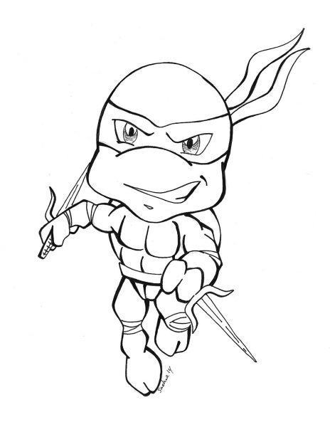 Cách vẽ ninja rùa chibi xinh xắn cho bé yêu thích