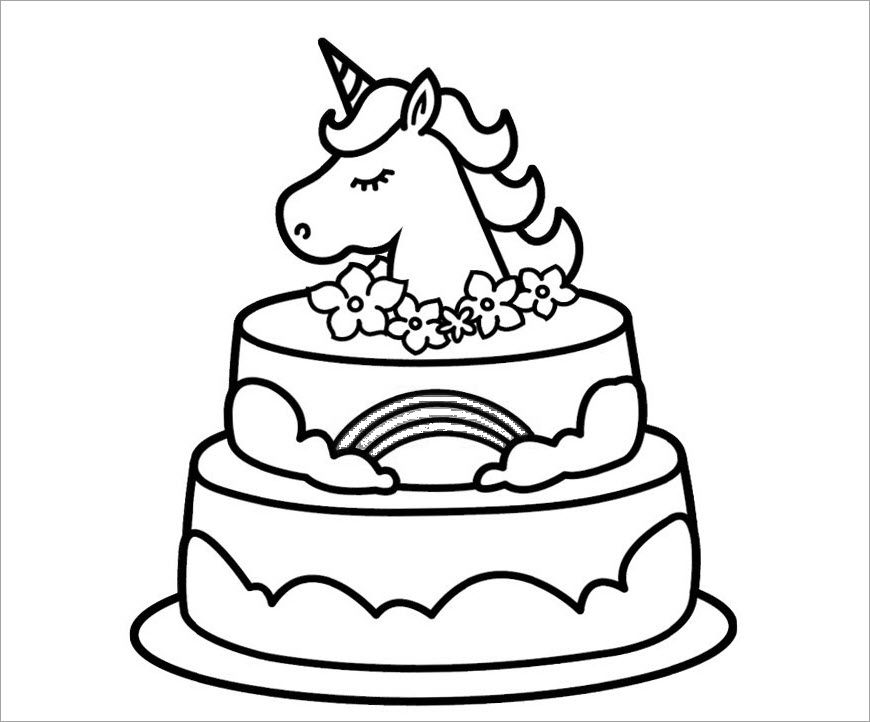 Tranh tô màu bánh sinh nhật « in hình này