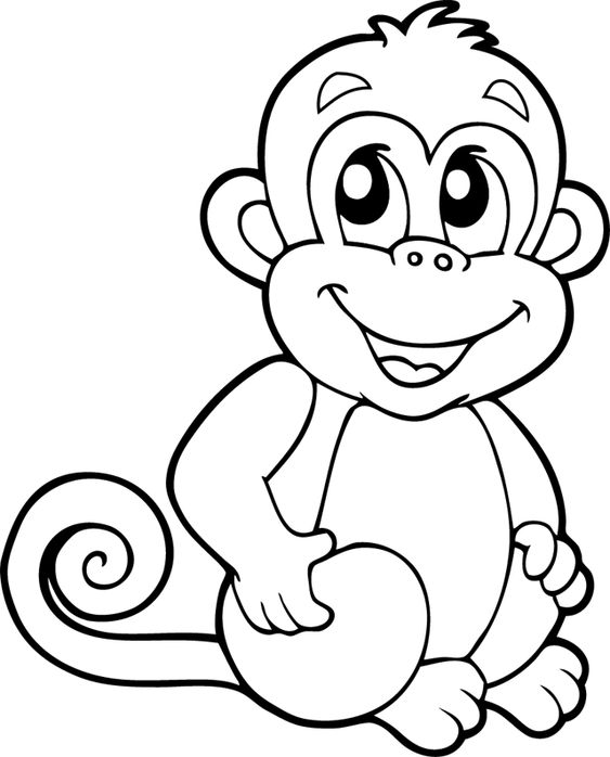 Học tô màu hình ảnh tô màu con khỉ cho trẻ em và người lớn