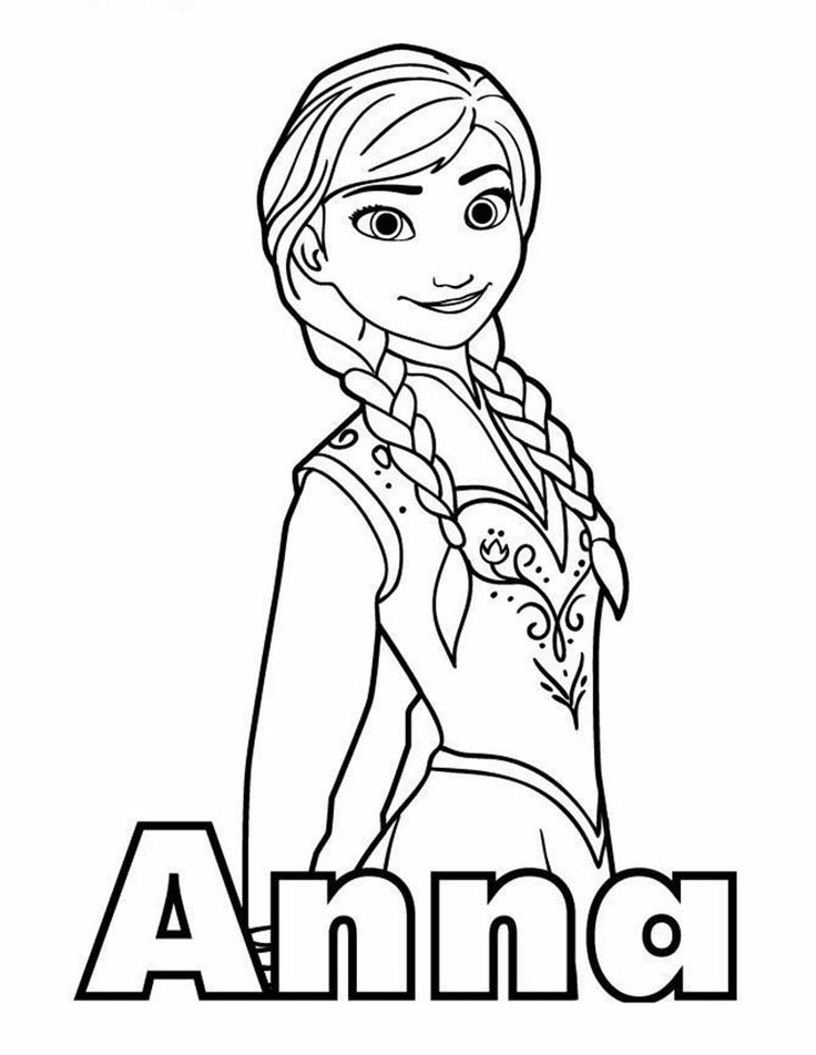 Tuyển tập các bức tranh tô màu công chúa Anna đẹp nhất | Disney, Công chúa, Frozen