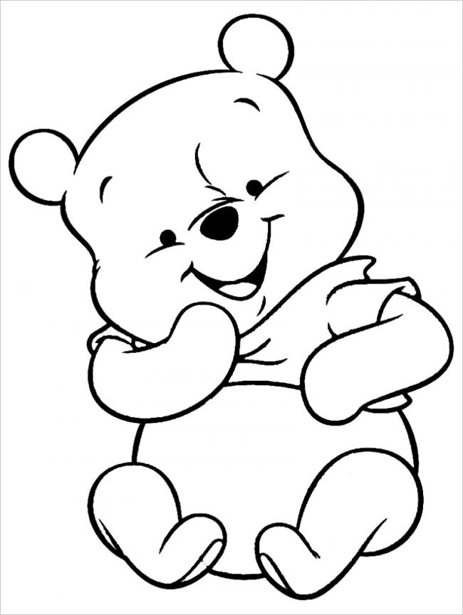 Hình ảnh Hình vẽ gấu pooh dễ thương làm niềm vui cho bé