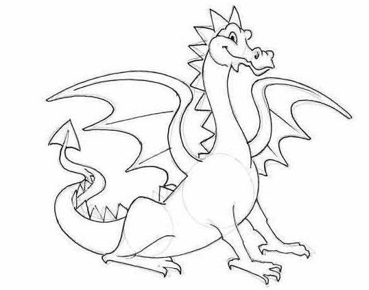 Mẫu tranh tô màu chú rồng ngộ nghĩnh dành cho bé | Dragon sketch, Easy dragon drawings, Dragon drawing