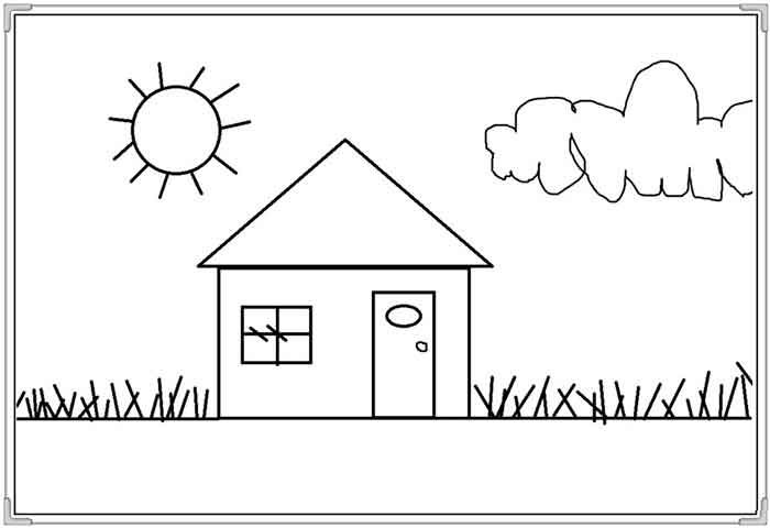 Tìm về với tuổi thơ bằng hình vẽ ngôi nhà cho bé tô màu vui nhộn và dễ thương