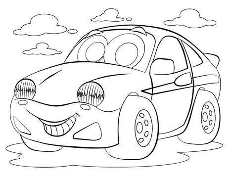 Vẽ ô tô đơn giản - cách vẽ ô tô và các trang tô màu cho trẻ em - YouTube