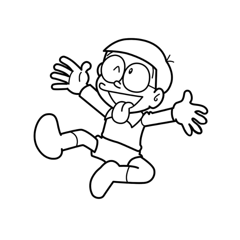 Bí quyết tô màu Nobita đẹp lung linh cho trẻ em