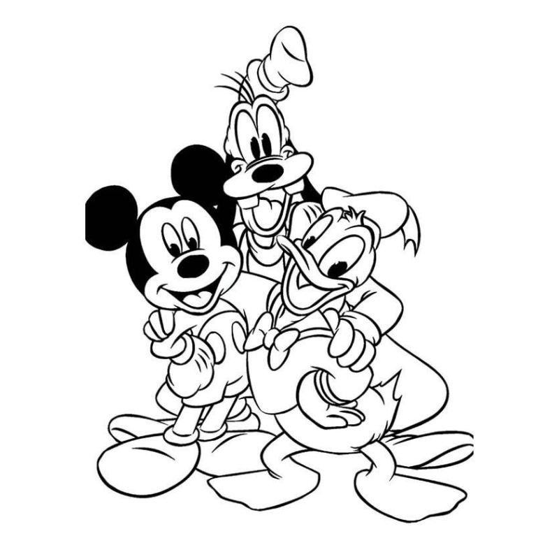 Gia đình nhí tô màu Mickey trong công viên
