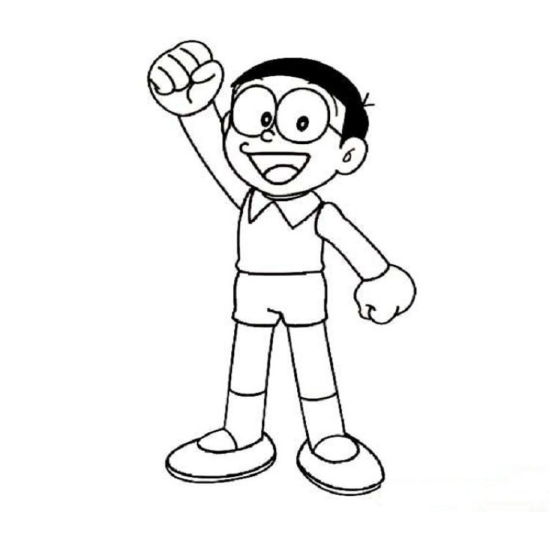 Hướng dẫn tô màu Nobita dễ dàng và nhanh chóng