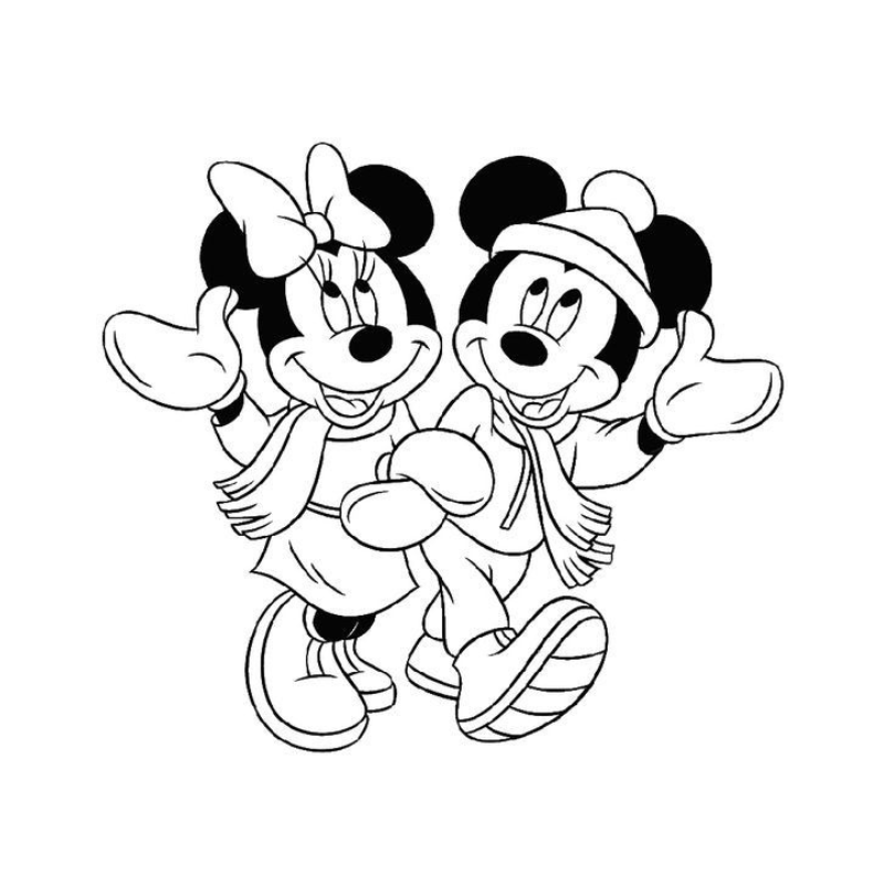 Khoảnh khắc ngọt ngào khi bé tô màu Mickey