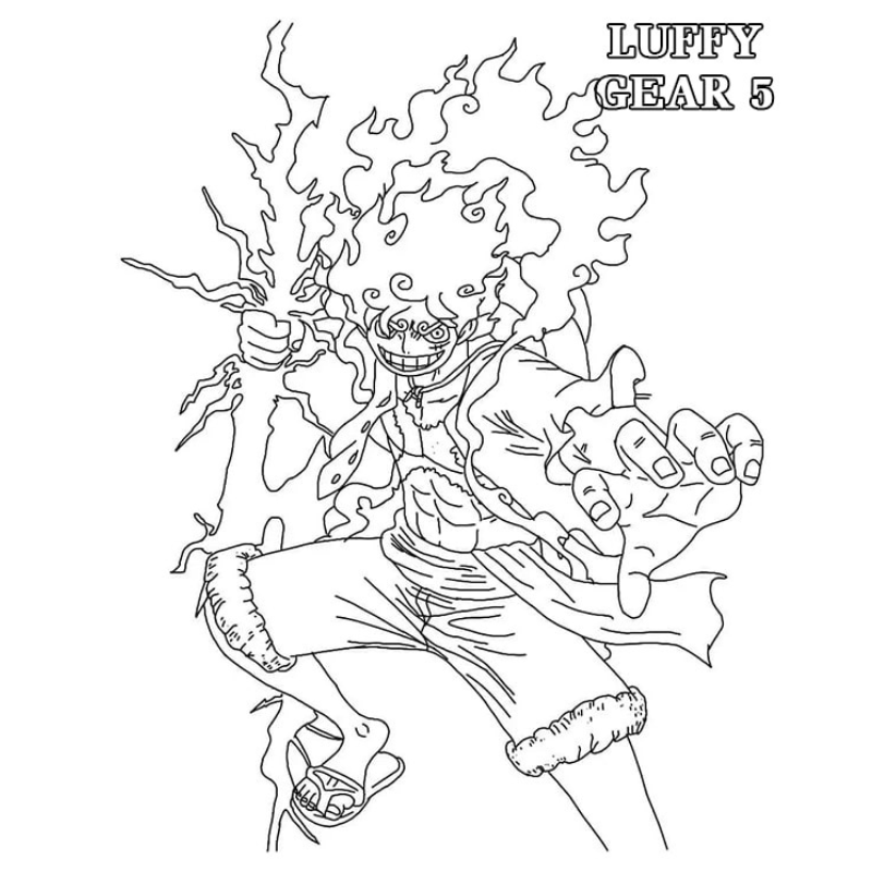 Luffy Gear 5 Hóa Thân Trong Màu Sắc