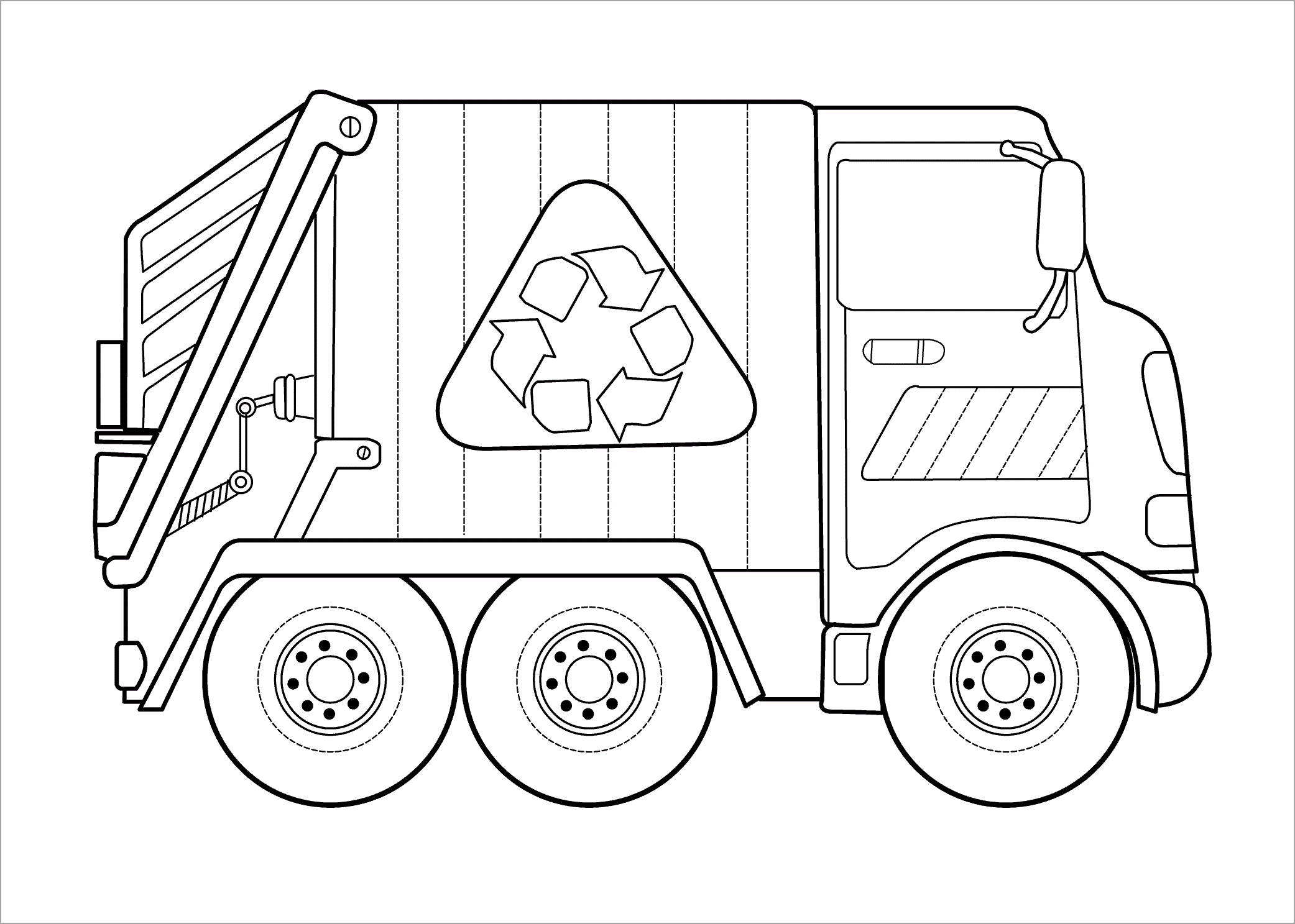 đồ chơi nghệ thuật tv | Trang tô màu xe chở rác cho trẻ em!!