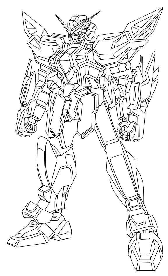 Tranh tô màu Robot Gundam siêu đẹp cho bé