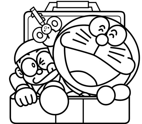 Doraemon And Nobita In Box coloring page | Doraemon, Anime, Trang tô màu