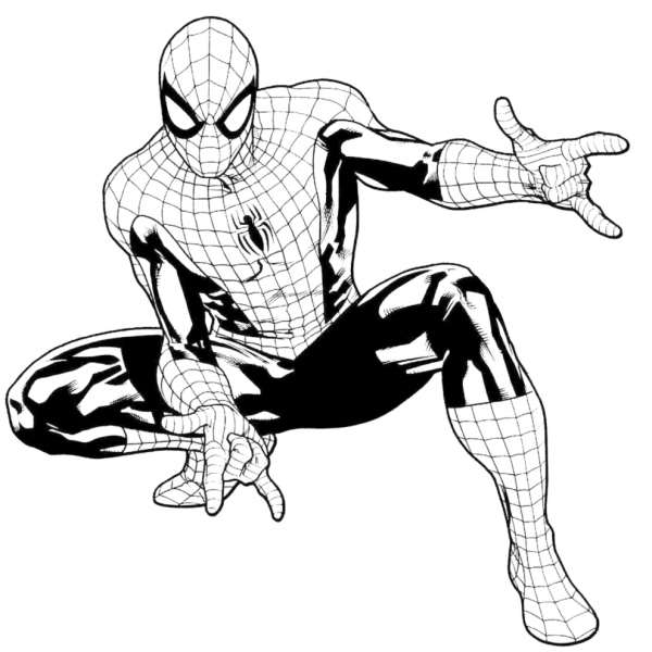 Tranh tô màu người nhện Spiderman thú vị in ra cho các bé tập tô | Người nhện, Nhện, Tranh