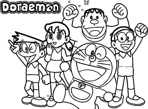Bộ sưu tập hình vẽ Doremon và Nobita cho bé tô màu tại nhà - Xetreem