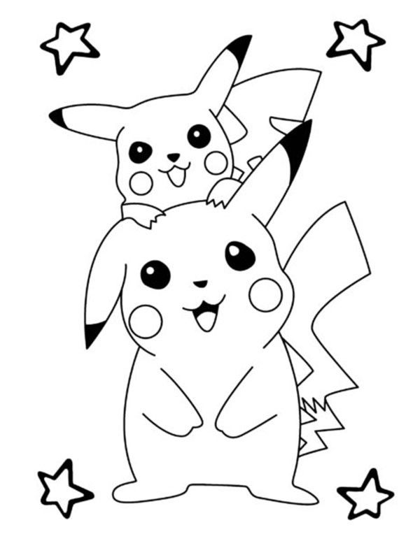 50 mẫu tranh tô màu pikachu mới nhất cho bé tập tô | Pokemon, Trang tô màu, Pikachu