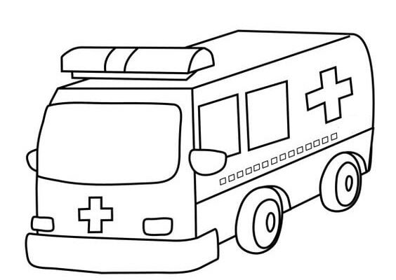 Bé Học Vẽ Tranh | Cách vẽ Xe Cứu Thương và tô màu | Draw Ambulance Car and  Coloring For Kid - YouTube