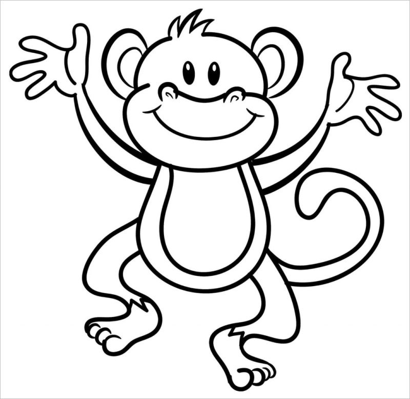 Tuyển chọn tranh tô màu con khỉ tinh nghịch rõ nét nhất cho bé