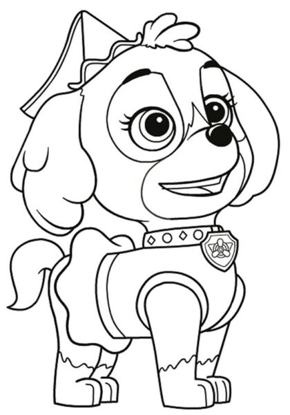 Tổng hợp tranh tô màu đội chó cứu hộ cho bé tập tô, hình vẽ đội chó cứu hộ