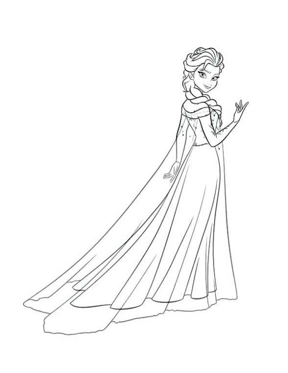 Hình Vẽ Tô Màu Công Chúa Elsa Với +100 Tranh Tô Màu Elsa Đẹp Nhất
