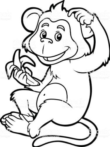 333 Mẫu Tranh Tô Màu con Khỉ dễ thương dành cho bé yêu - Web Học Thuật