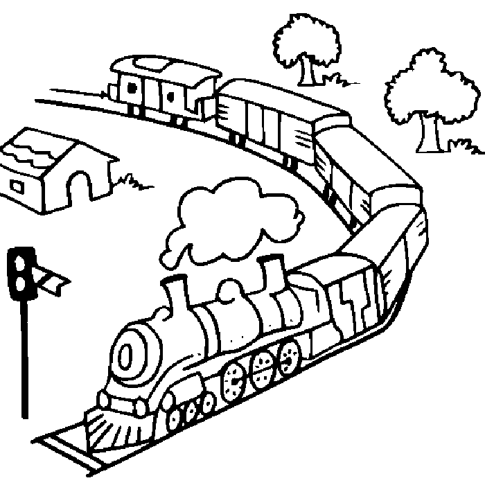 Bộ sưu tập tranh tô màu tàu hỏa, xe lửa đẹp dành cho bé