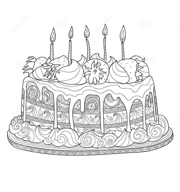 27 Tranh tô màu bánh kem sinh nhật vui vẻ cho trẻ | Trang tô màu cho người  lớn, Mẹo vặt, Chủ đề