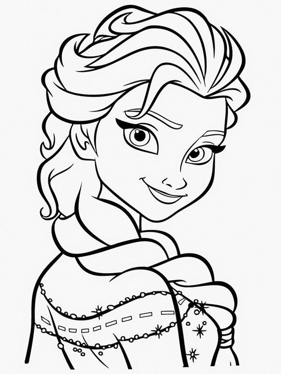 Bộ tranh tô màu công chúa Elsa cực dễ thương cho bé