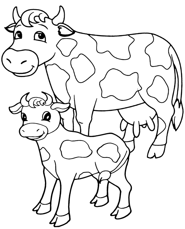 Tuyển tập tranh tô màu con bò cho bé tập tô - thpt-phamhongthai.edu.vn