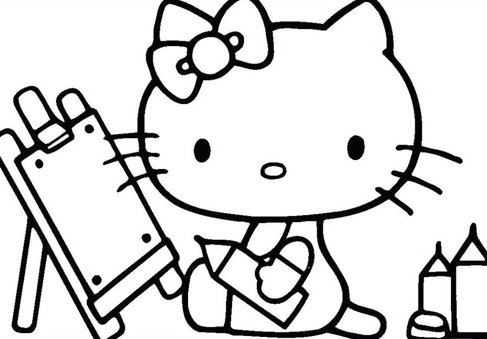 TOP 25+] Mẫu tranh tô màu Hello Kitty Cute, Dễ thương dành cho bé