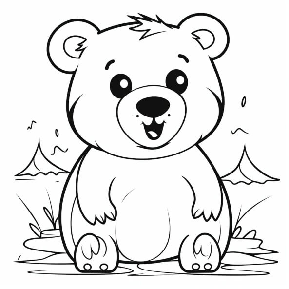 Tổng hợp 98+ Tranh tô màu con gấu hoạt hình cute cho bé