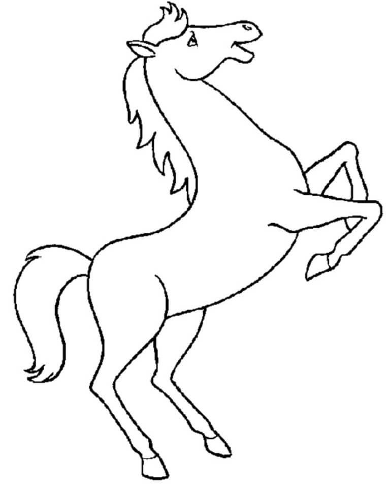 Tô màu Con Ngựa Nhảy Lên - Trang Tô Màu Cho Bé