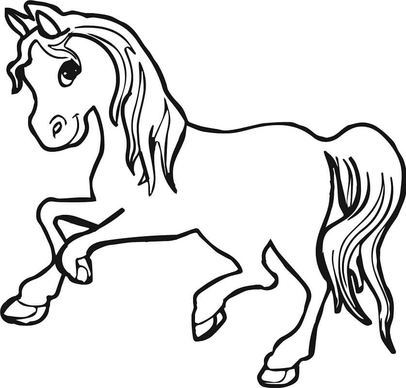 Tô màu Con Ngựa Nhỏ Bé - Trang Tô Màu Cho Bé