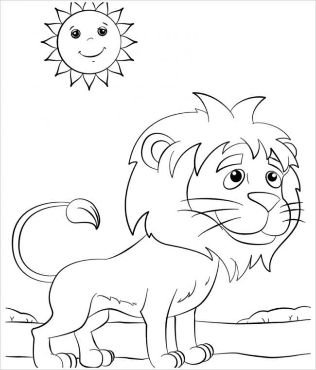Tô màu con sư tử cho trẻ em