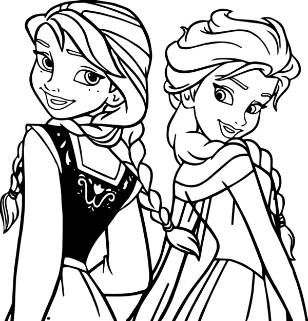 Top tranh tô màu công chúa Elsa và Anna tuyệt đẹp - Phú Long Blog
