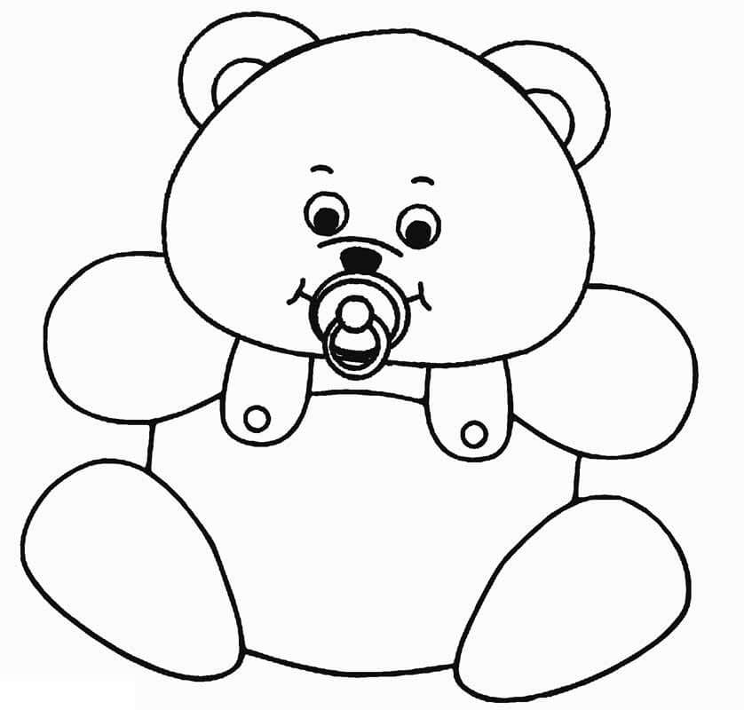 Tô màu Gấu Bông Bé Nhỏ - Trang Tô Màu Cho Bé