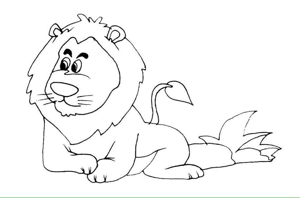 Tranh tô màu hình con sư tử mạnh mẽ, đáng yêu cho bé - Trường Tiểu học Thủ Lệ