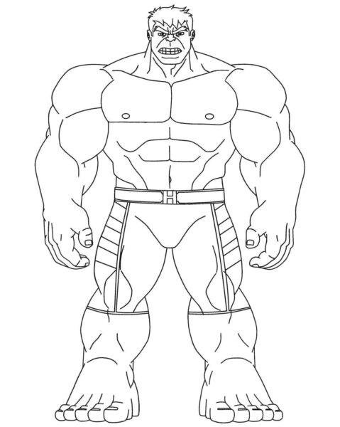Bộ 20+ mẫu tranh tô màu Hulk - Người Khổng Lồ Xanh đẹp nhất