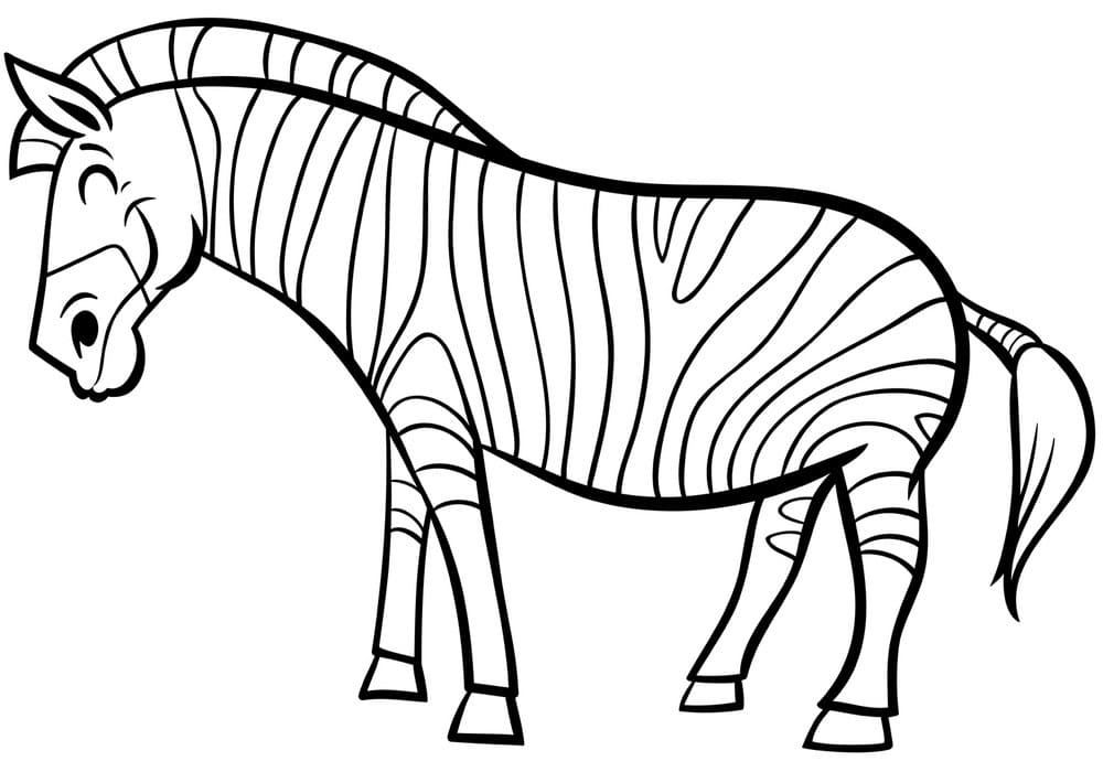 Tô màu Ngựa Vằn Vui Nhộn - Trang Tô Màu Cho Bé
