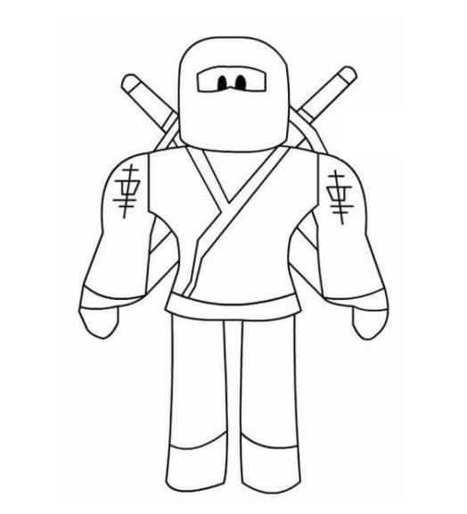 Tô màu Nhân Vật Roblox Ninja - Trang Tô Màu Cho Bé