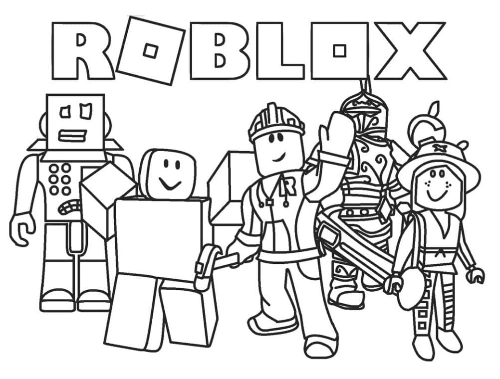 Tô màu Những Nhân Vật Roblox - Trang Tô Màu Cho Bé