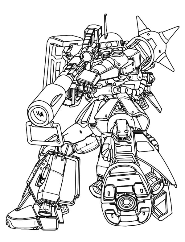 Tranh tô màu Robot Gundam đẹp nhất