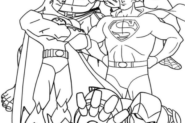 Khám phá thế giới siêu nhân với tranh tô màu về siêu nhân cuồng phong,  superman, và người nhện!