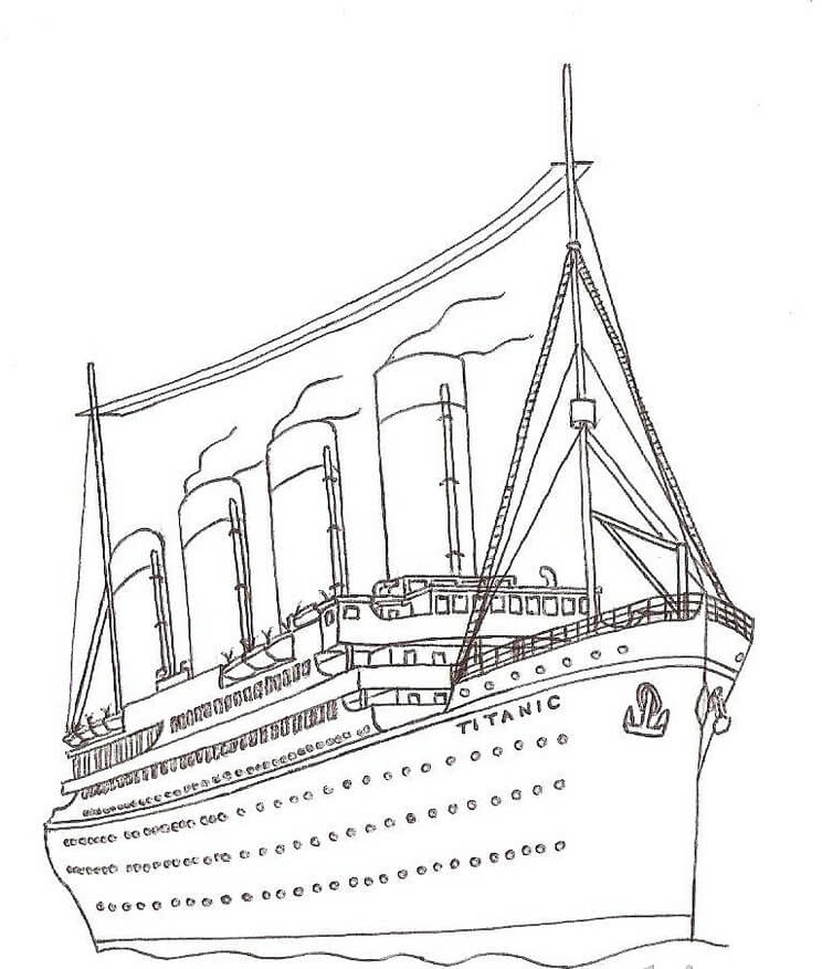 Tô màu Tàu Titanic Lớn - Trang Tô Màu Cho Bé