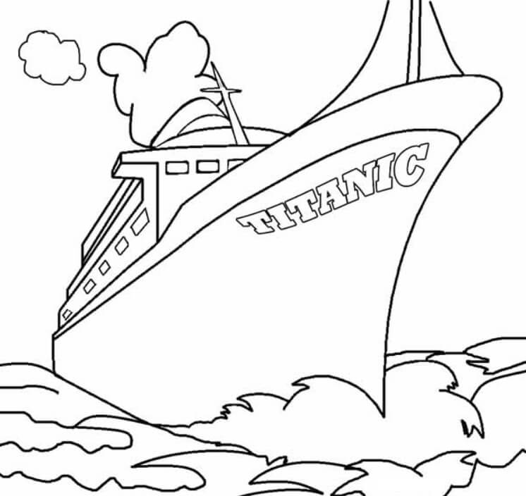 Tô màu Tàu Titanic - Trang Tô Màu Cho Bé