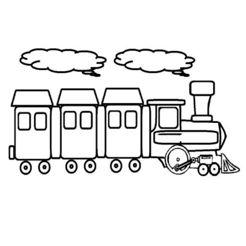 Xe lửa đồ chơi Tranh tô màu phương tiện giao thông