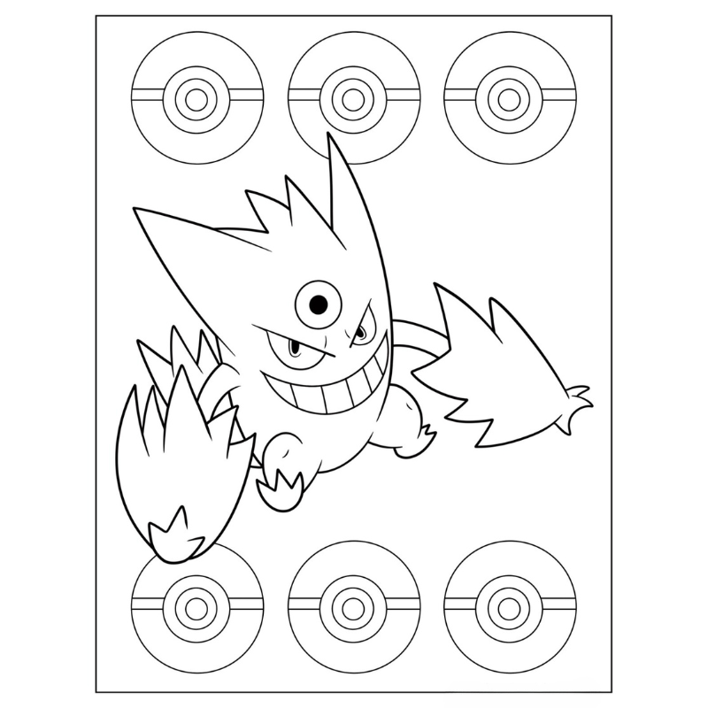 Các Khoảnh Khắc Ấn Tượng Trong Tranh Tô Màu Pokemon Hệ Ma