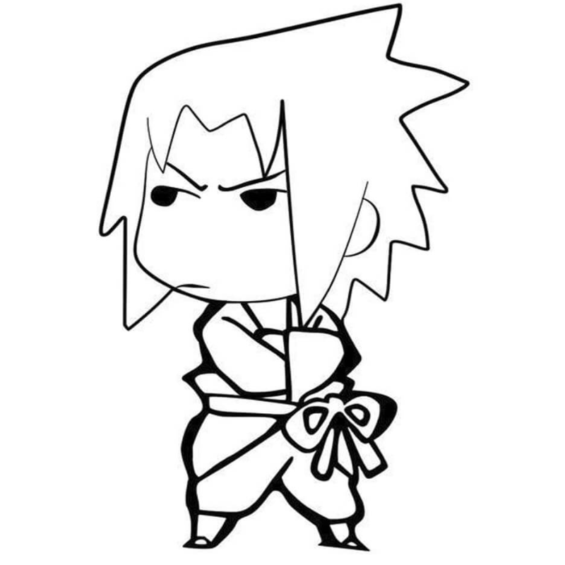 Sasuke Uchiha Nét Vẽ Màu Bão Tố