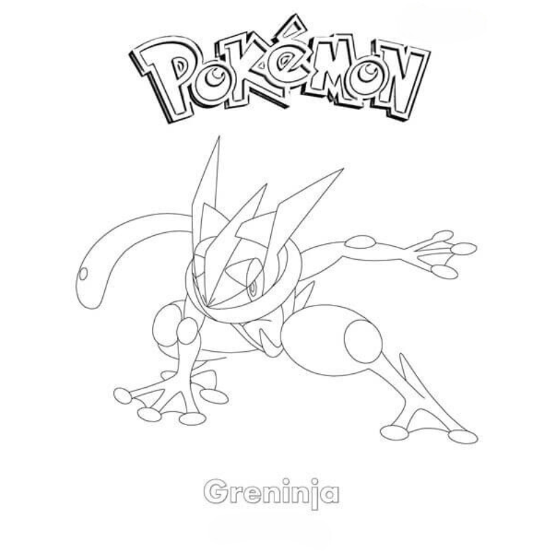 Tranh Tô Màu Pokemon Greninja